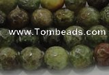 CGA148 15.5 inches 8mm faceted round natural green garnet beads