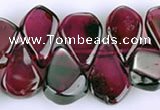 CGA15 multi sizes flat teardrop garnet gemstone beads Wholesale