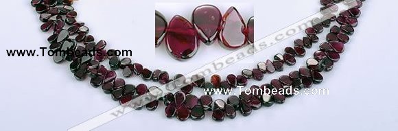 CGA15 multi sizes flat teardrop garnet gemstone beads Wholesale