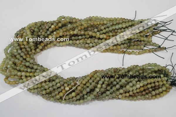 CGA201 15.5 inches 4mm round natural green garnet beads