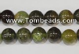 CGA204 15.5 inches 10mm round natural green garnet beads