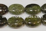 CGA224 15.5 inches 15*20mm oval natural green garnet beads