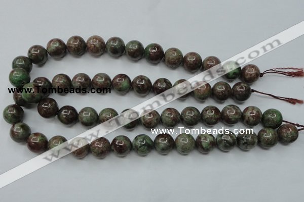 CGA303 15.5 inches 10mm round red green garnet gemstone beads