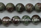 CGA306 15.5 inches 16mm round red green garnet gemstone beads