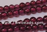 CGA355 15 inches 2mm round natural red garnet beads wholesale