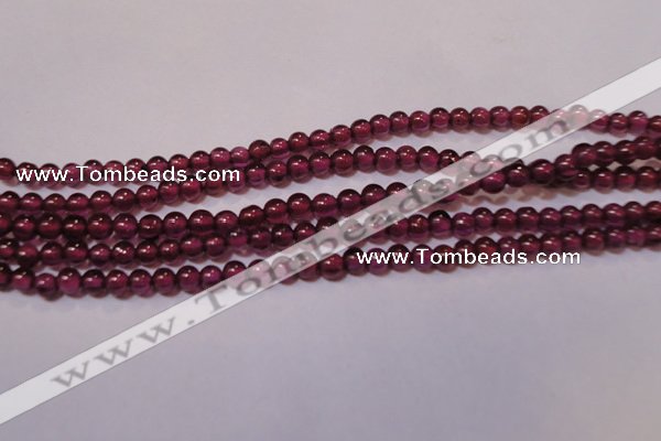 CGA355 15 inches 2mm round natural red garnet beads wholesale