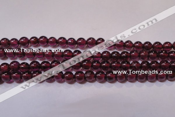 CGA356 15 inches 3mm round natural red garnet beads wholesale