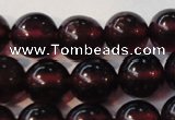 CGA358 15 inches 5mm round natural red garnet beads wholesale