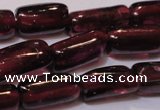 CGA367 15 inches 3*7mm tube natural red garnet beads wholesale