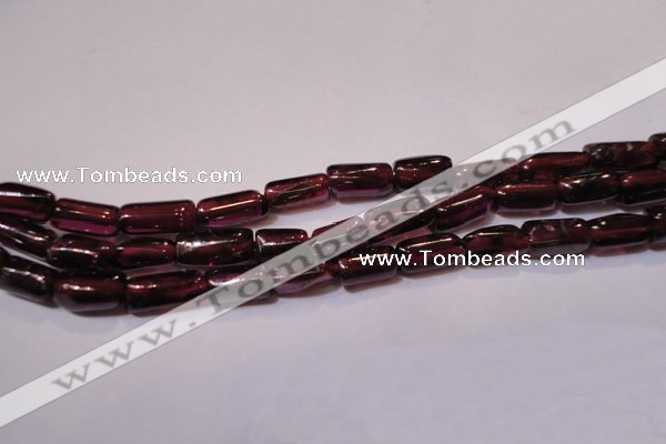 CGA367 15 inches 3*7mm tube natural red garnet beads wholesale