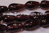 CGA368 15 inches 4*7mm teardrop natural red garnet beads wholesale