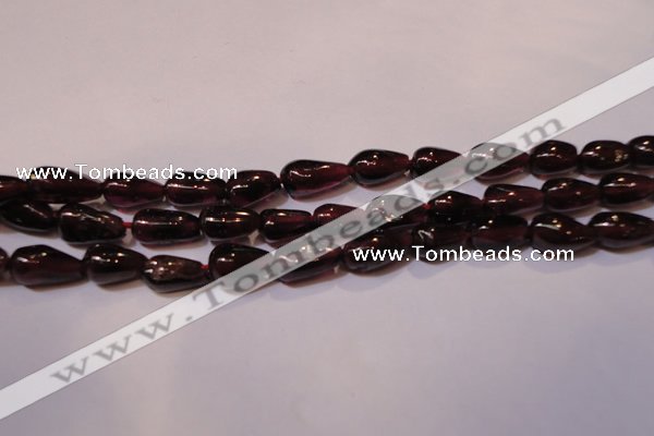 CGA368 15 inches 4*7mm teardrop natural red garnet beads wholesale