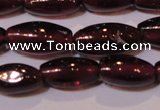 CGA372 15 inches 4*7mm rice natural red garnet beads wholesale