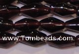 CGA374 15 inches 5*8mm rice natural red garnet beads wholesale