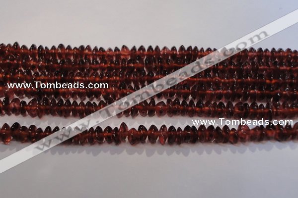 CGA380 15 inches 2*4mm rondelle natural red garnet beads wholesale