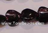 CGA393 15 inches 8*8mm heart natural red garnet beads wholesale