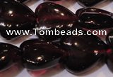 CGA394 15 inches 9*9mm heart natural red garnet beads wholesale