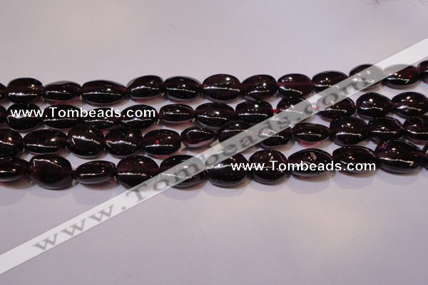 CGA397 15 inches 7*9mm oval natural red garnet beads wholesale