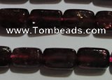 CGA403 15.5 inches 5*8mm rectangle natural red garnet beads wholesale