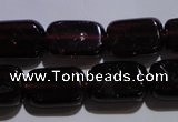 CGA405 15.5 inches 8*12mm rectangle natural red garnet beads wholesale