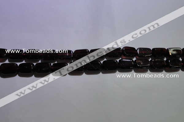 CGA405 15.5 inches 8*12mm rectangle natural red garnet beads wholesale