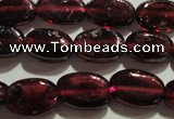 CGA407 15.5 inches 5*7mm oval natural red garnet beads wholesale