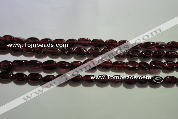 CGA407 15.5 inches 5*7mm oval natural red garnet beads wholesale