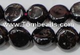 CGA467 15.5 inches 10mm coin natural red garnet beads wholesale