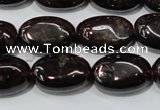 CGA470 15.5 inches 8*12mm oval natural red garnet beads