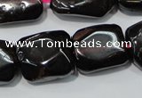 CGA474 15.5 inches 10*14mm – 12*16mm freeform natural red garnet beads