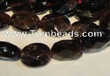 CGA480 15.5 inches 7*9mm faceted oval natural red garnet beads