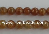 CGA501 15.5 inches 4mm round A grade yellow red garnet beads