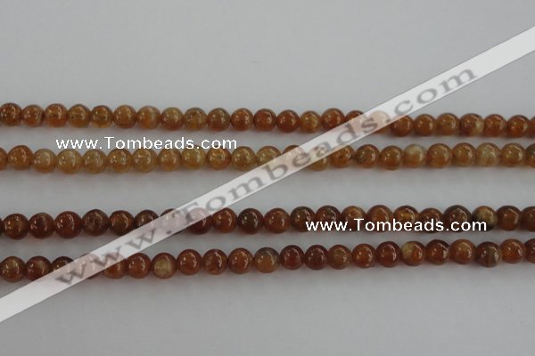 CGA501 15.5 inches 4mm round A grade yellow red garnet beads