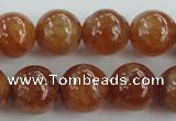 CGA503 15.5 inches 8mm round A grade yellow red garnet beads