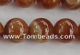 CGA504 15.5 inches 10mm round A grade yellow red garnet beads