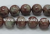 CGA51 15.5 inches 12mm round red green garnet gemstone beads