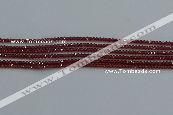 CGA515 15.5 inches 2*2.5mm faceted rondelle red garnet beads