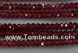 CGA516 15.5 inches 1.5*2.5mm faceted rondelle red garnet beads