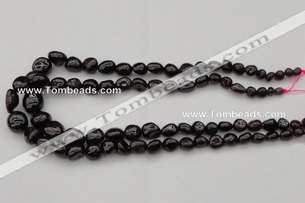 CGA656 15.5 inches 4*6mm - 10*14mm nuggets red garnet gemstone beads