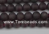 CGA671 15.5 inches 6mm round matte red garnet beads wholesale