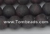 CGA673 15.5 inches 10mm round matte red garnet beads wholesale