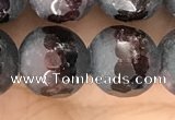 CGA692 15.5 inches 12mm faceted round red garnet beads