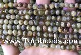 CGA705 15.5 inches 6mm faceted round green garnet beads