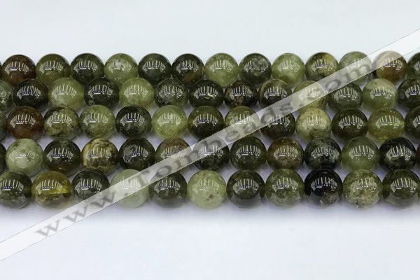 CGA713 15.5 inches 10mm round natural green garnet gemstone beads