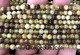 CGA865 15 inches 4mm round green garnet gemstone beads