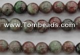 CGA87 15.5 inches 6mm round red green garnet gemstone beads