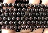 CGA873 15 inches 8mm round red garnet beads wholesale