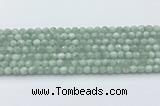 CGA910 15.5 inches 4mm faceted round green angel skin beads wholesale