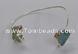 CGB1022 13*18mm - 15*20mm freeform & butterfly druzy agate bangles