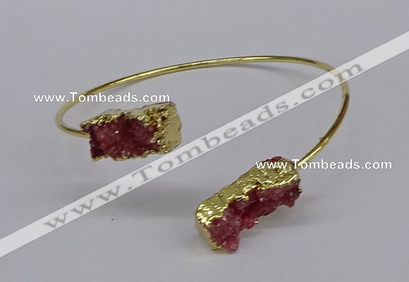 CGB1033 8*18mm - 10*20mm freeform druzy agate bangles